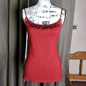 Ann Taylor LOFT Maroon Cami Size-lg